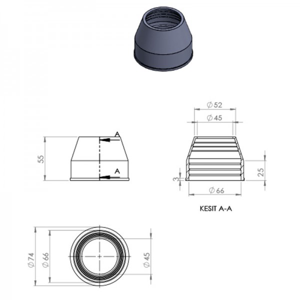 KİREMİT ÇATI PLASTİĞİ BORU CONTASI